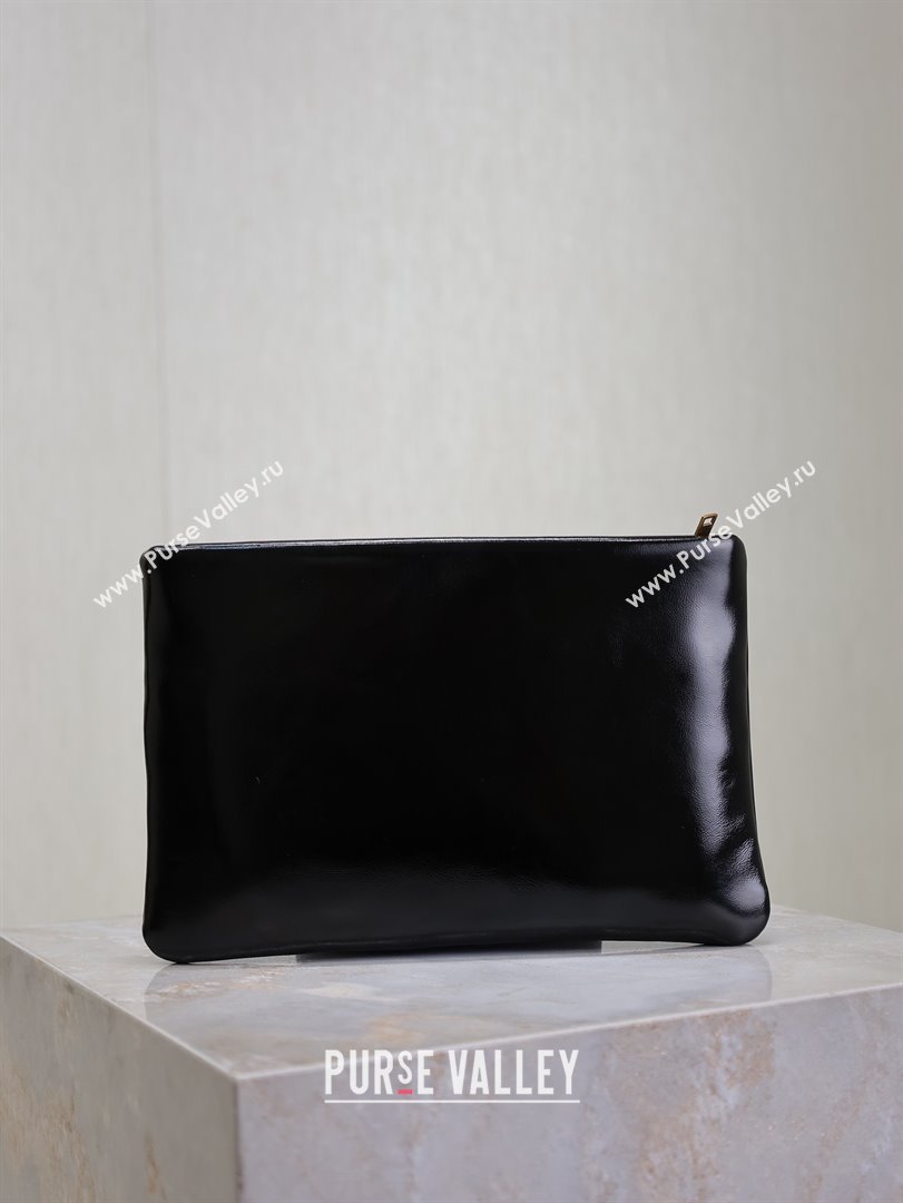 Saint Laurent Calypso Pouch in Wax Leather 765025 Black 2025 (YY-25121217)
