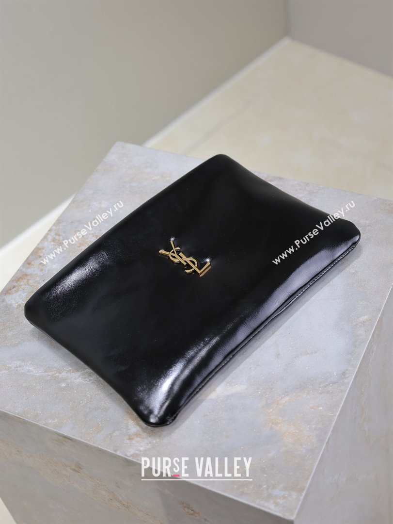 Saint Laurent Calypso Pouch in Wax Leather 765025 Black 2025 (YY-25121217)