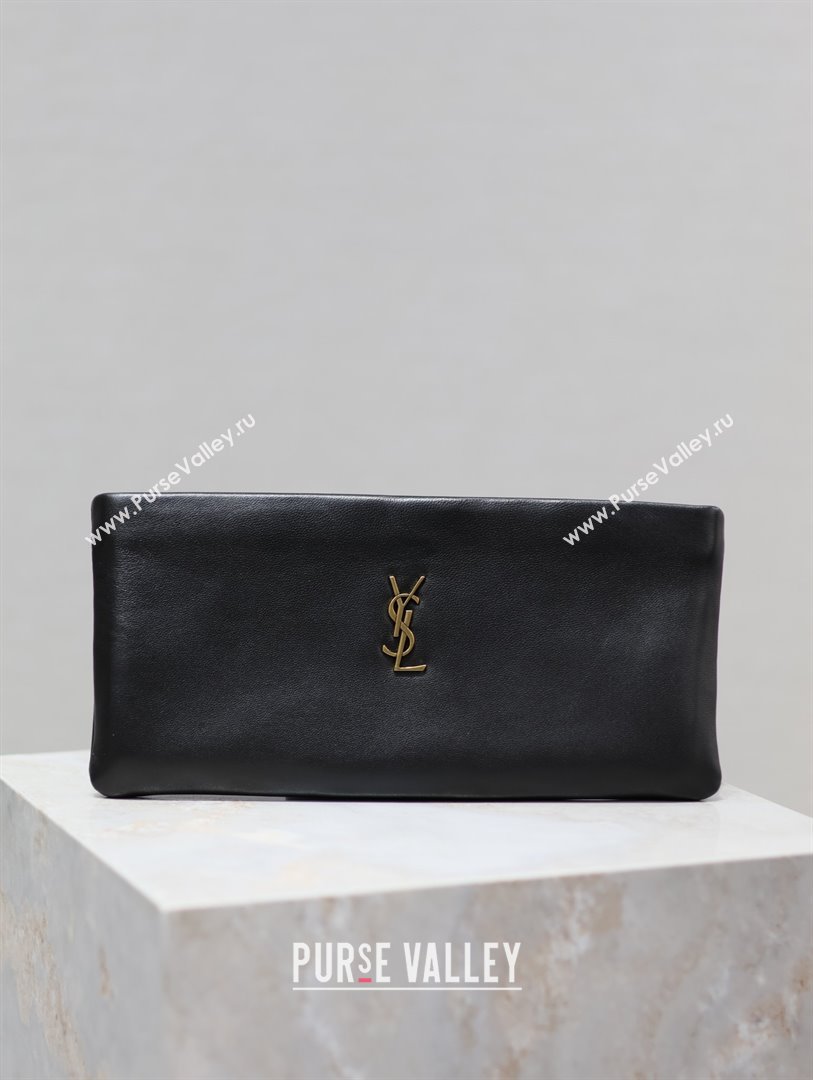 Saint Laurent Calypso Long Pouch in Lambskin 774062 Black 2025 (YY-25121218)