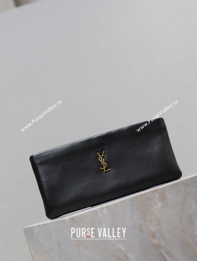 Saint Laurent Calypso Long Pouch in Lambskin 774062 Black 2025 (YY-25121218)