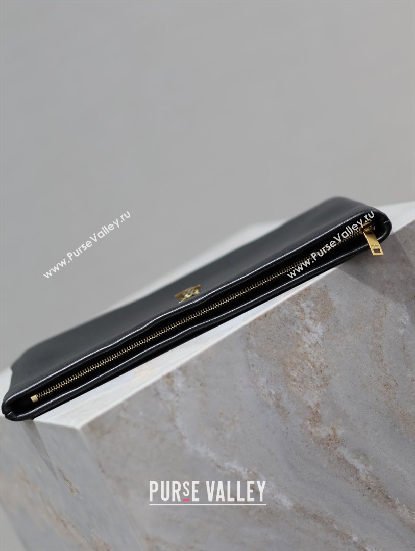Saint Laurent Calypso Long Pouch in Lambskin 774062 Black 2025 (YY-25121218)