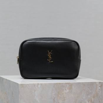 Saint Laurent Calypso Cosmetic Pouch in Lambskin 767101/765026 Black (YY-25121219)
