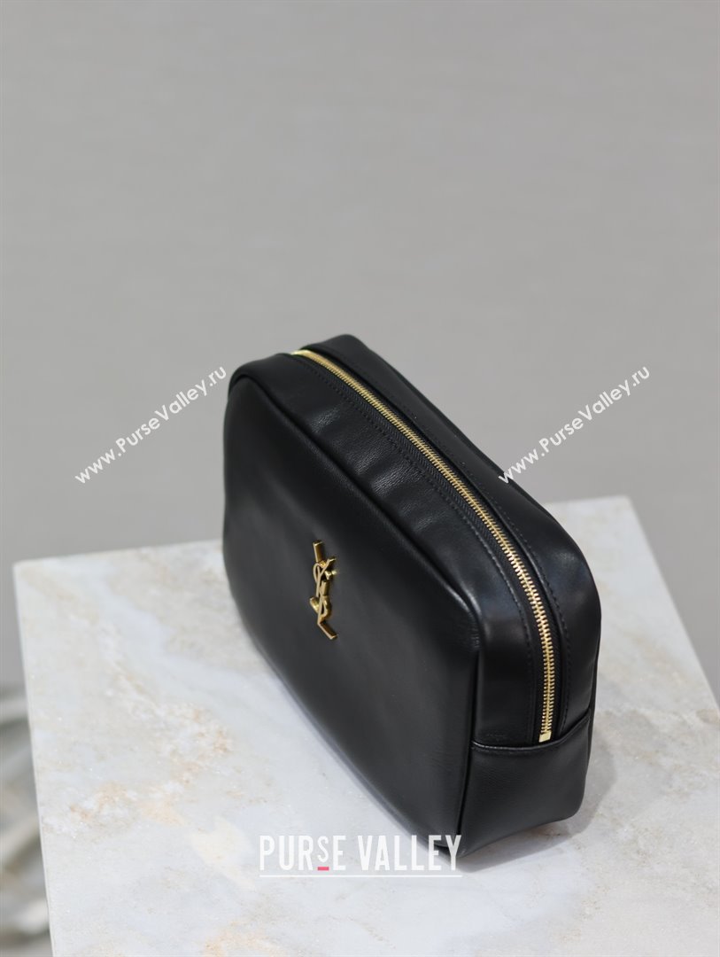 Saint Laurent Calypso Cosmetic Pouch in Lambskin 767101/765026 Black (YY-25121219)