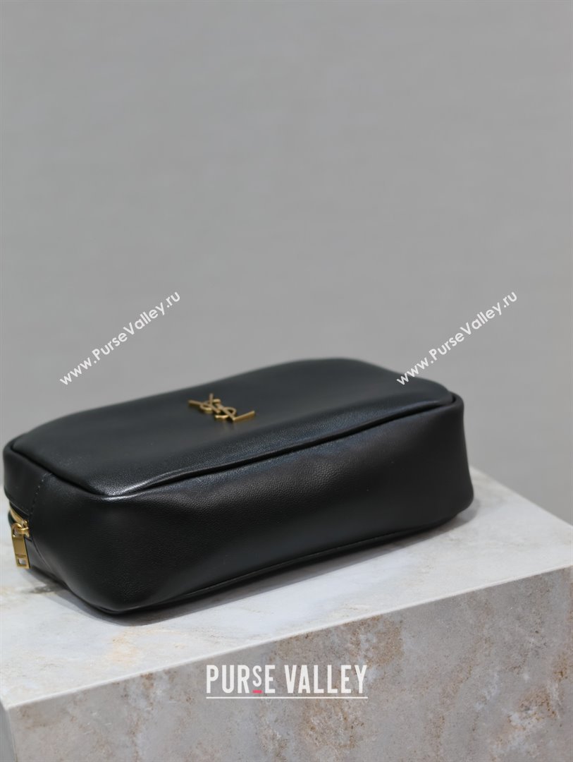 Saint Laurent Calypso Cosmetic Pouch in Lambskin 767101/765026 Black (YY-25121219)