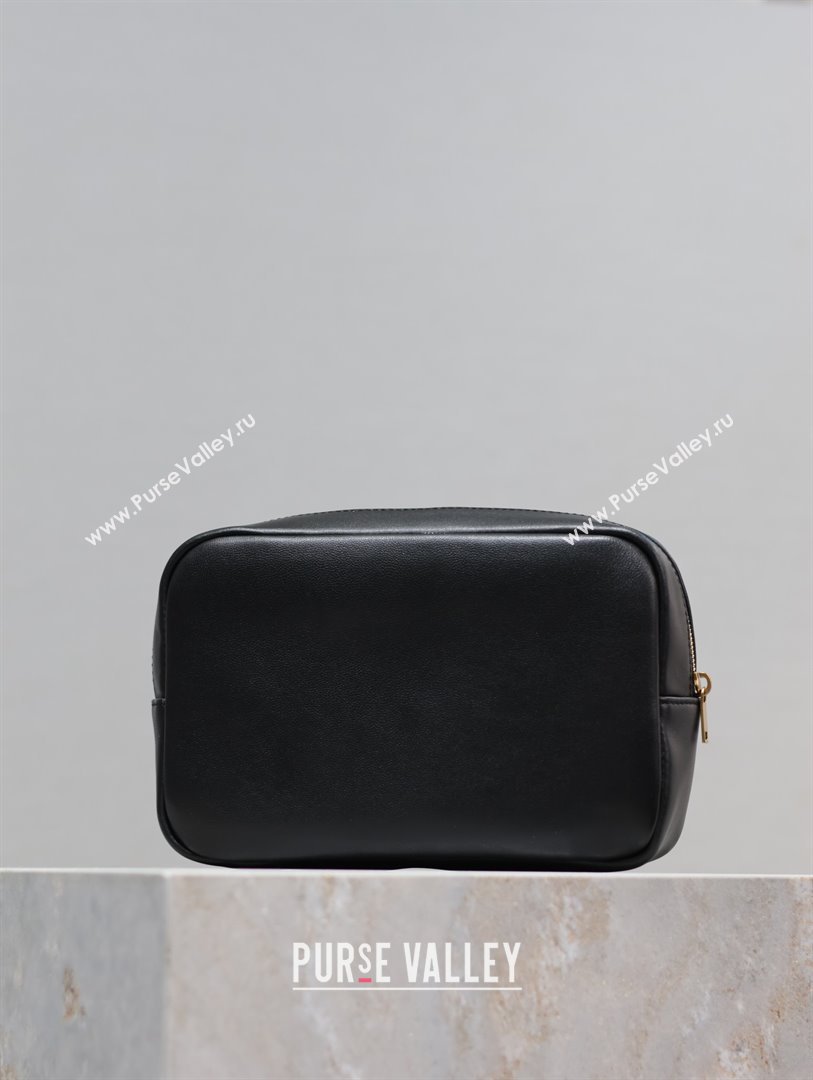Saint Laurent Calypso Cosmetic Pouch in Lambskin 767101/765026 Black (YY-25121219)