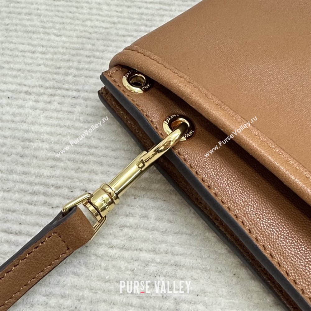 Celine Besace Soft Triomphe in Supple Shiny Lambskin 123632 Tan 2025 (BL-25120903)