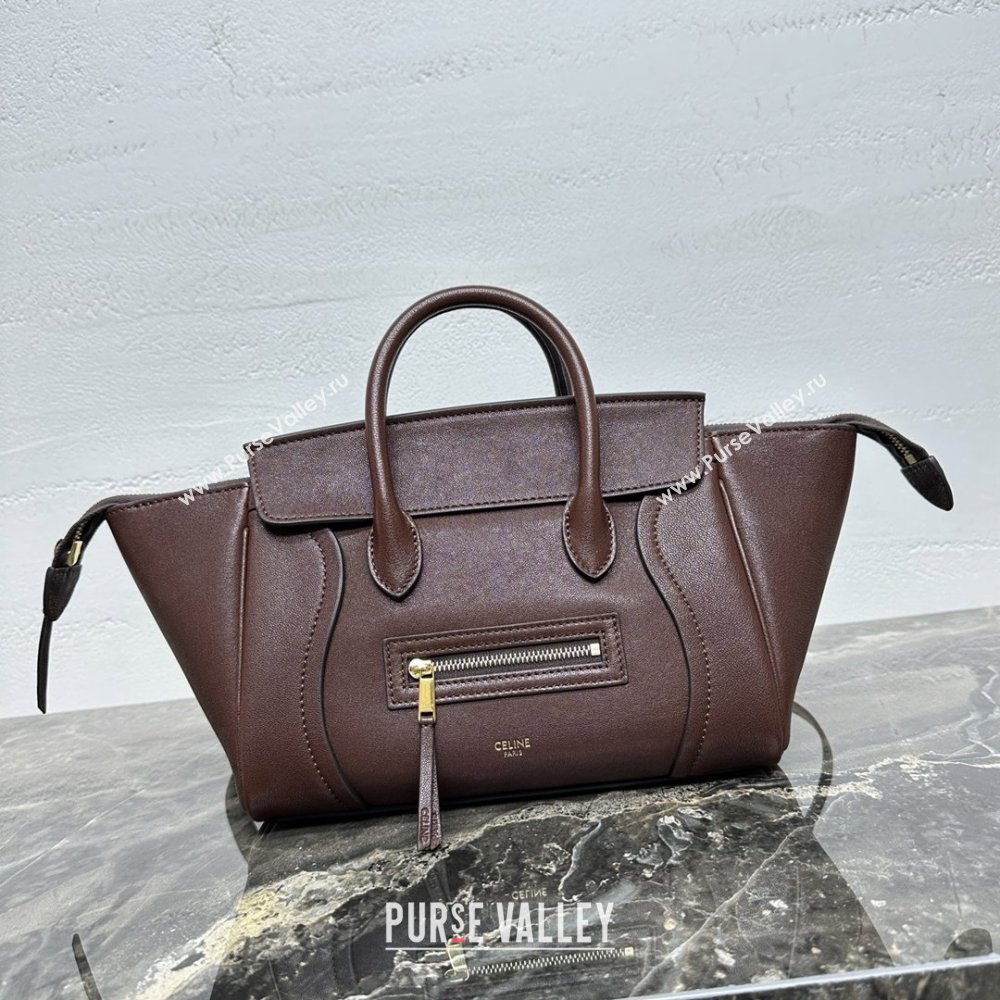 Celine Small New Luggage in Supple Shiny Lambskin 124213 2025 (BL-25120906)