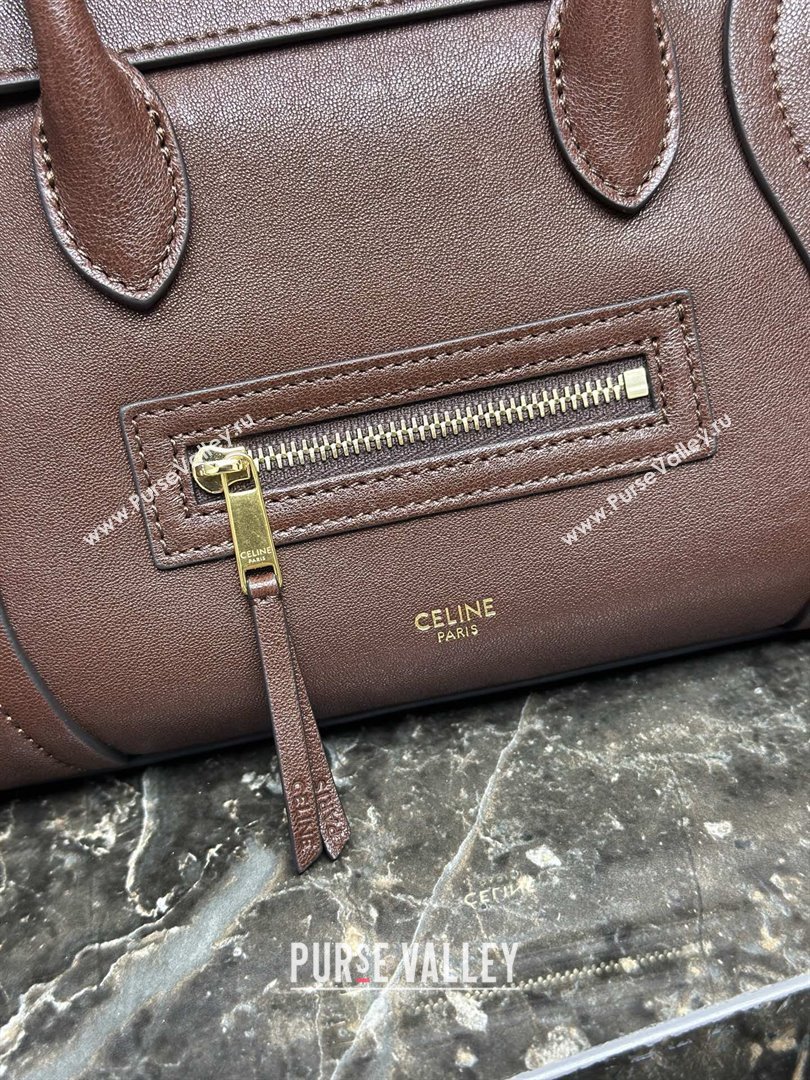 Celine Small New Luggage in Supple Shiny Lambskin 124213 2025 (BL-25120906)