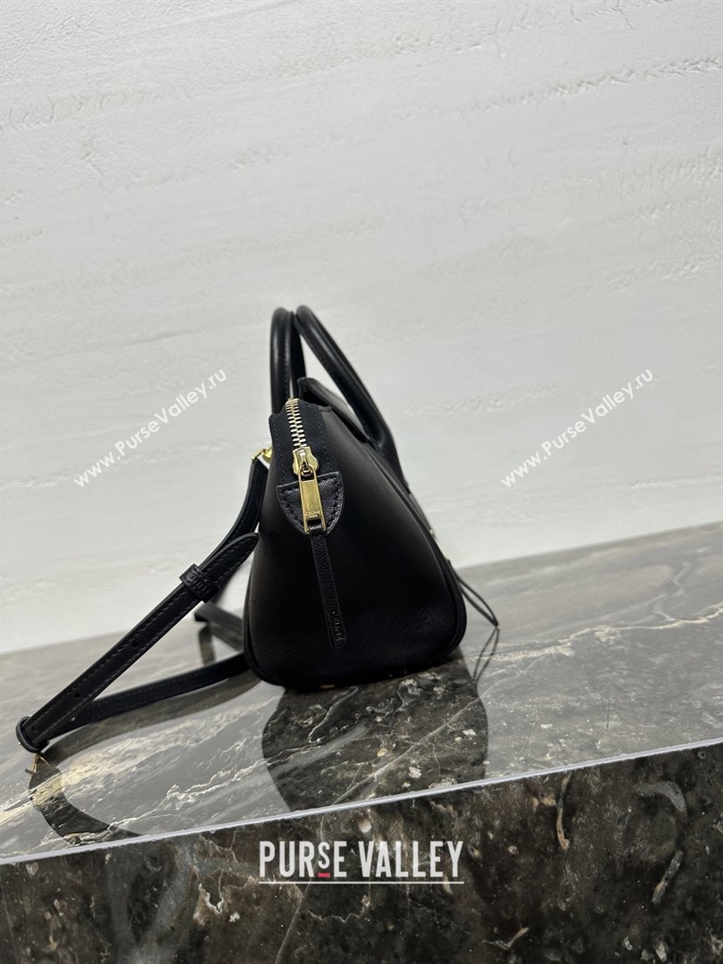 Celine Small New Luggage in Supple Shiny Lambskin 124213 Black 2025 (BL-25120907)