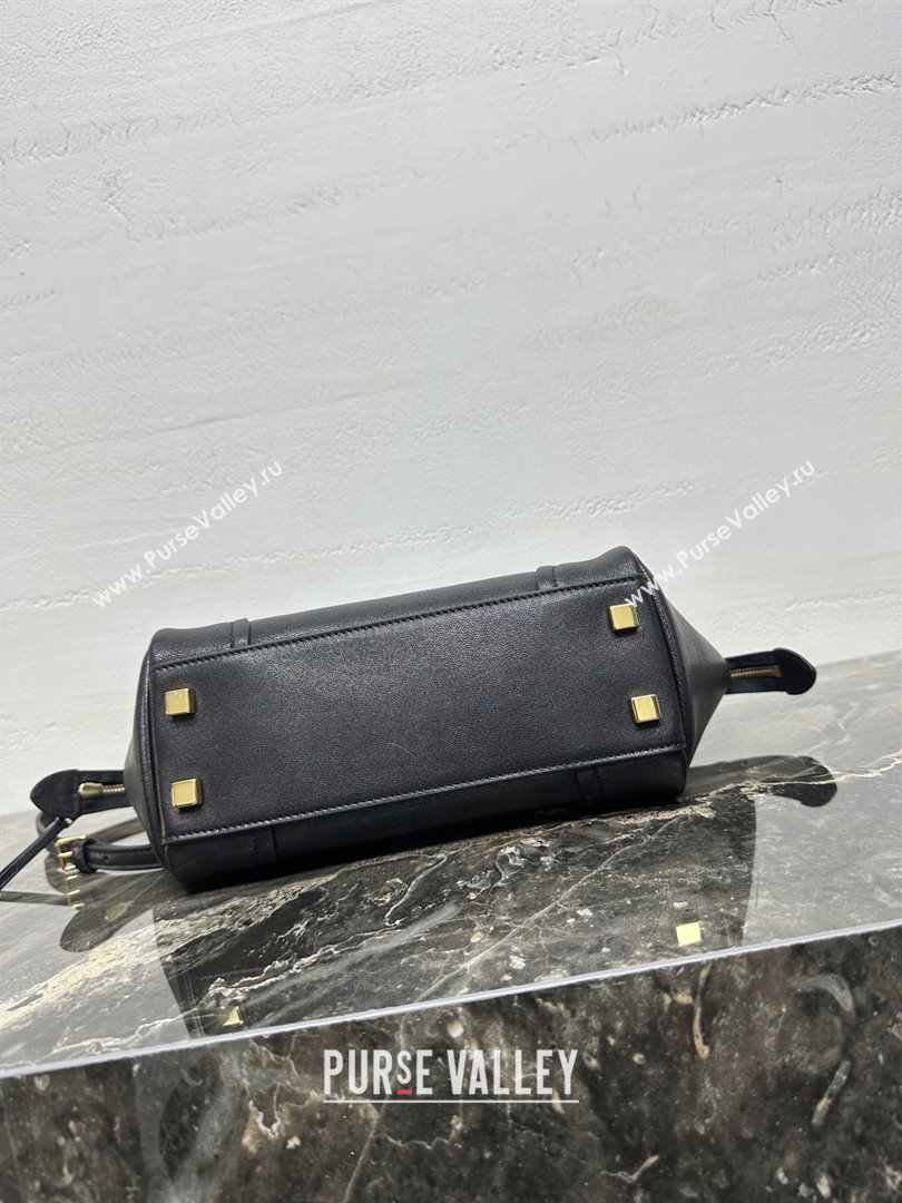 Celine Small New Luggage in Supple Shiny Lambskin 124213 Black 2025 (BL-25120907)