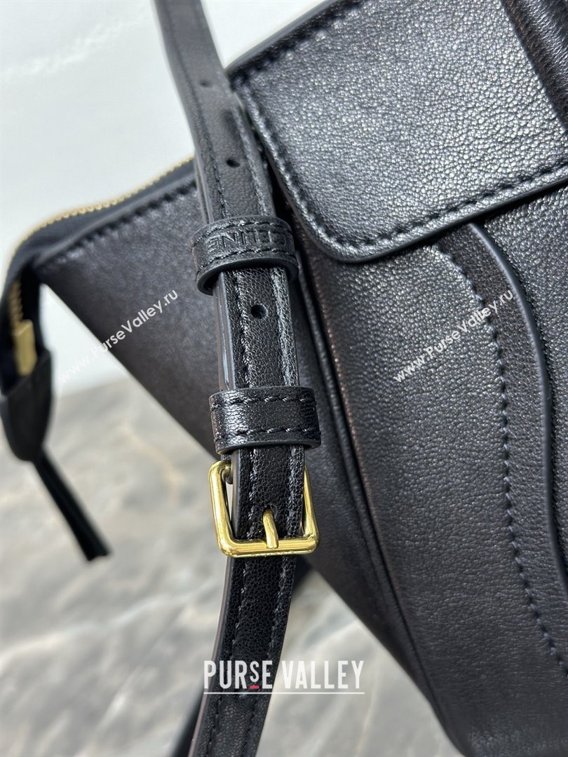 Celine Small New Luggage in Supple Shiny Lambskin 124213 Black 2025 (BL-25120907)