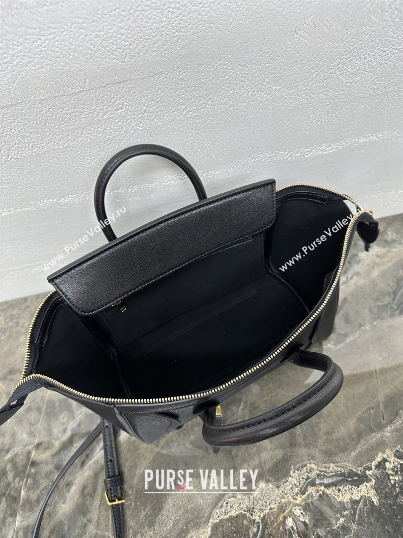 Celine Small New Luggage in Supple Shiny Lambskin 124213 Black 2025 (BL-25120907)