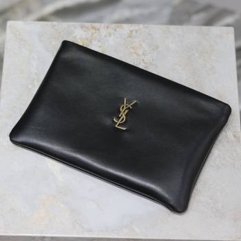 Saint Laurent Calypso Pouch Clutch in Lambskin 765025 Black 2025 (YY-25120909)