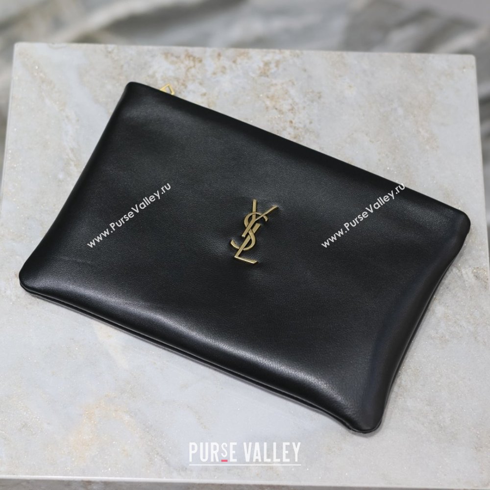 Saint Laurent Calypso Pouch Clutch in Lambskin 765025 Black 2025 (YY-25120909)