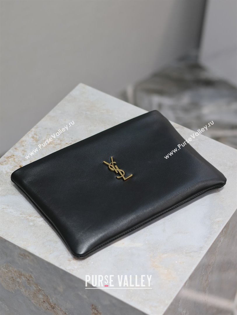 Saint Laurent Calypso Pouch Clutch in Lambskin 765025 Black 2025 (YY-25120909)