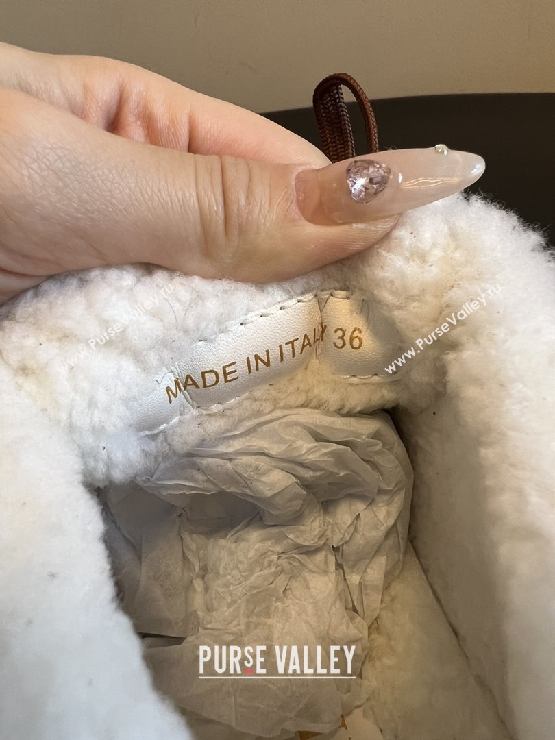 Prada Suede Shearling Platform Lace-up Boots P121604 Brown 2025 (MGN-25121604)