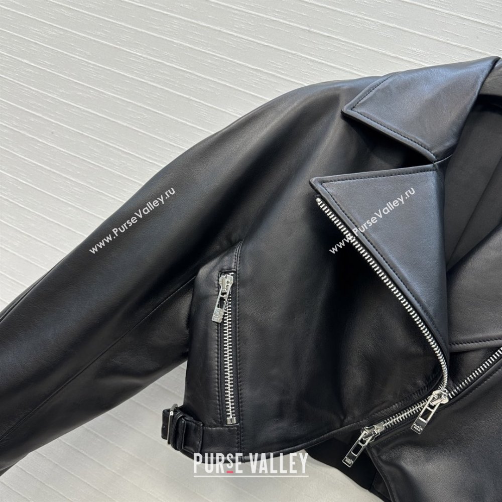 Alaia Lambskin Jacket A121912 Black 2025 (Q-25121912)