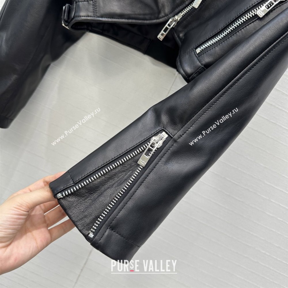 Alaia Lambskin Jacket A121912 Black 2025 (Q-25121912)