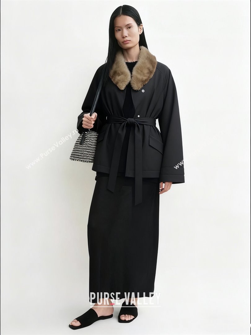 The Row Down Jacket R121830 Black 2025 (Q-25121830)