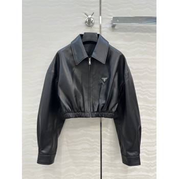 Prada Lambskin Jacket P121828 Black 2025 (Q-25121828)