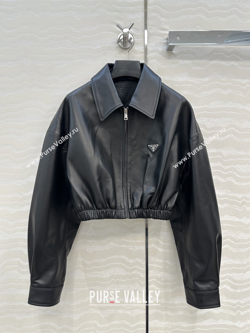 Prada Lambskin Jacket P121828 Black 2025 (Q-25121828)