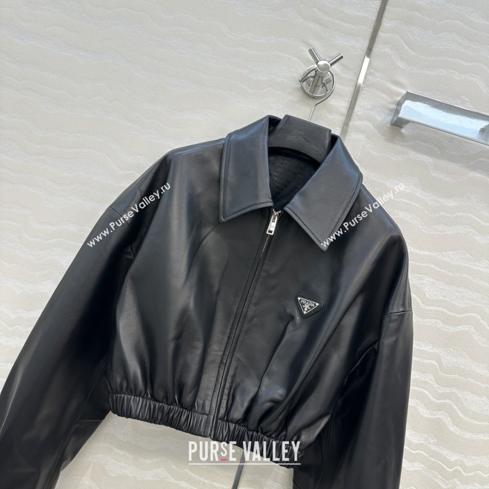Prada Lambskin Jacket P121828 Black 2025 (Q-25121828)