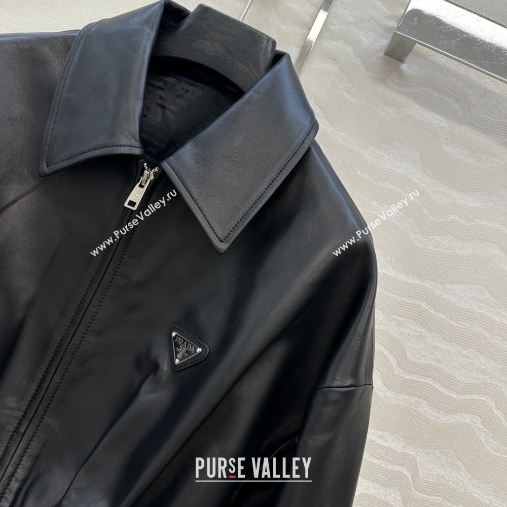 Prada Lambskin Jacket P121828 Black 2025 (Q-25121828)