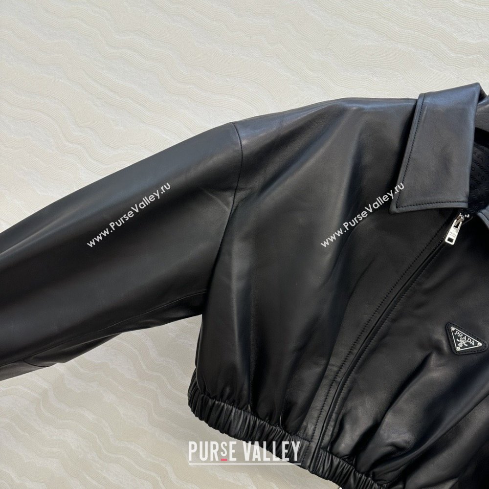 Prada Lambskin Jacket P121828 Black 2025 (Q-25121828)