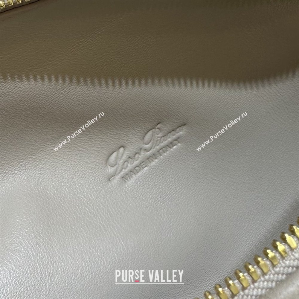 Loro Piana LP Extra Pocket Pouch L19 in Shearling Leather White 2025 (GYF-25122304)