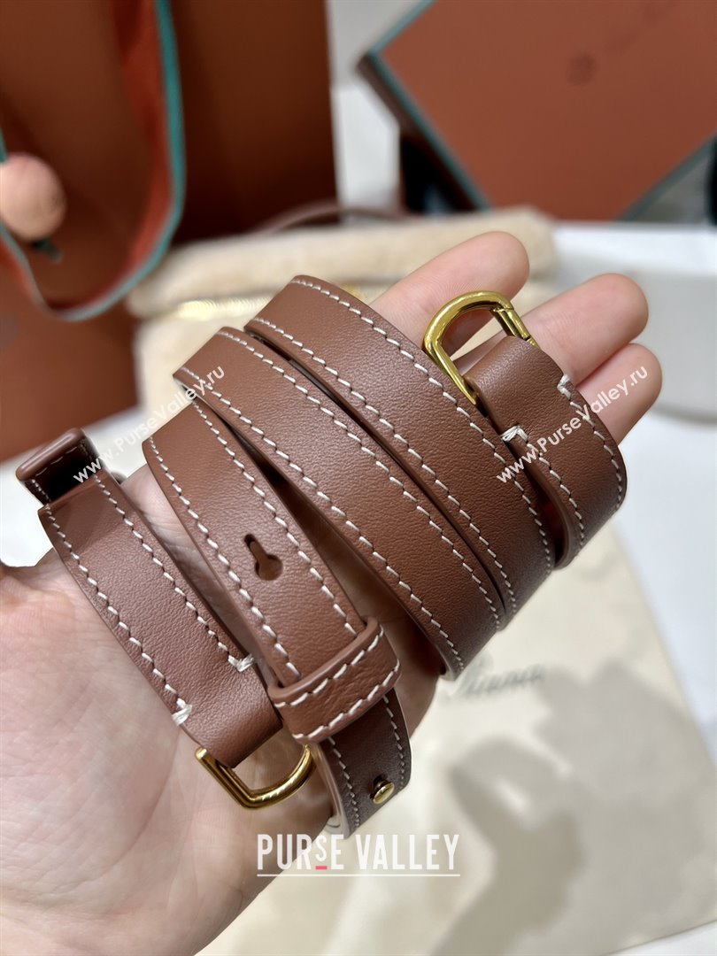 Loro Piana LP Extra Pocket Pouch L19 in Shearling Leather Beige 2025 (GYF-25122306)