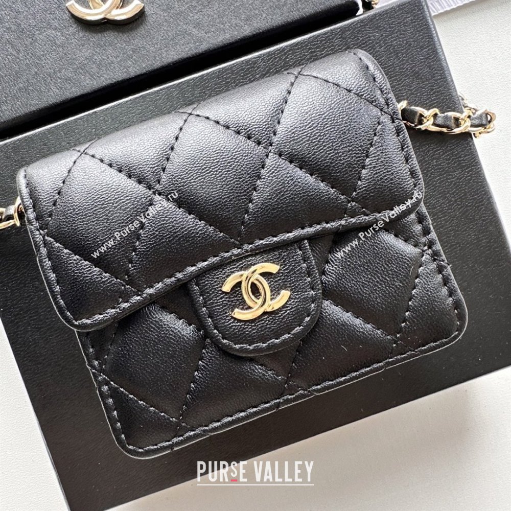 Chanel Chain Belt with Pouch in Smooth Leather 2016025 Black/Gold 2025 (99-25122313)