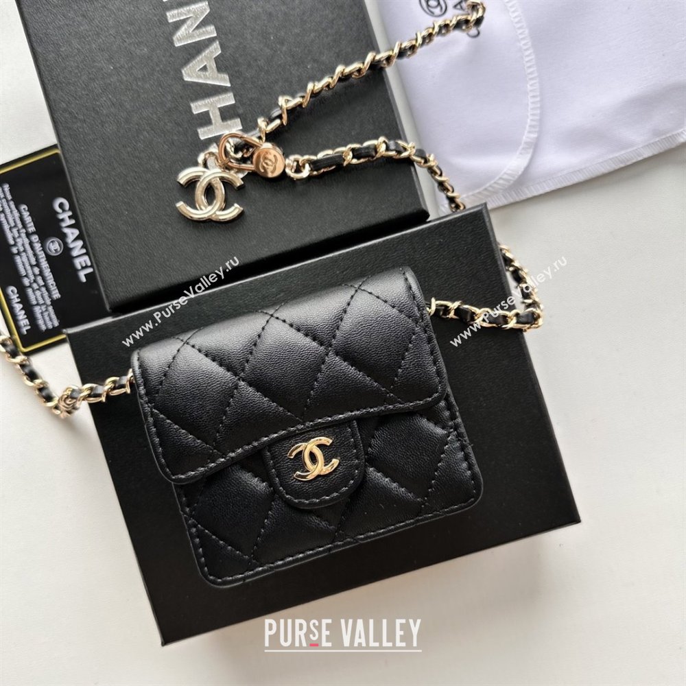 Chanel Chain Belt with Pouch in Smooth Leather 2016025 Black/Gold 2025 (99-25122313)