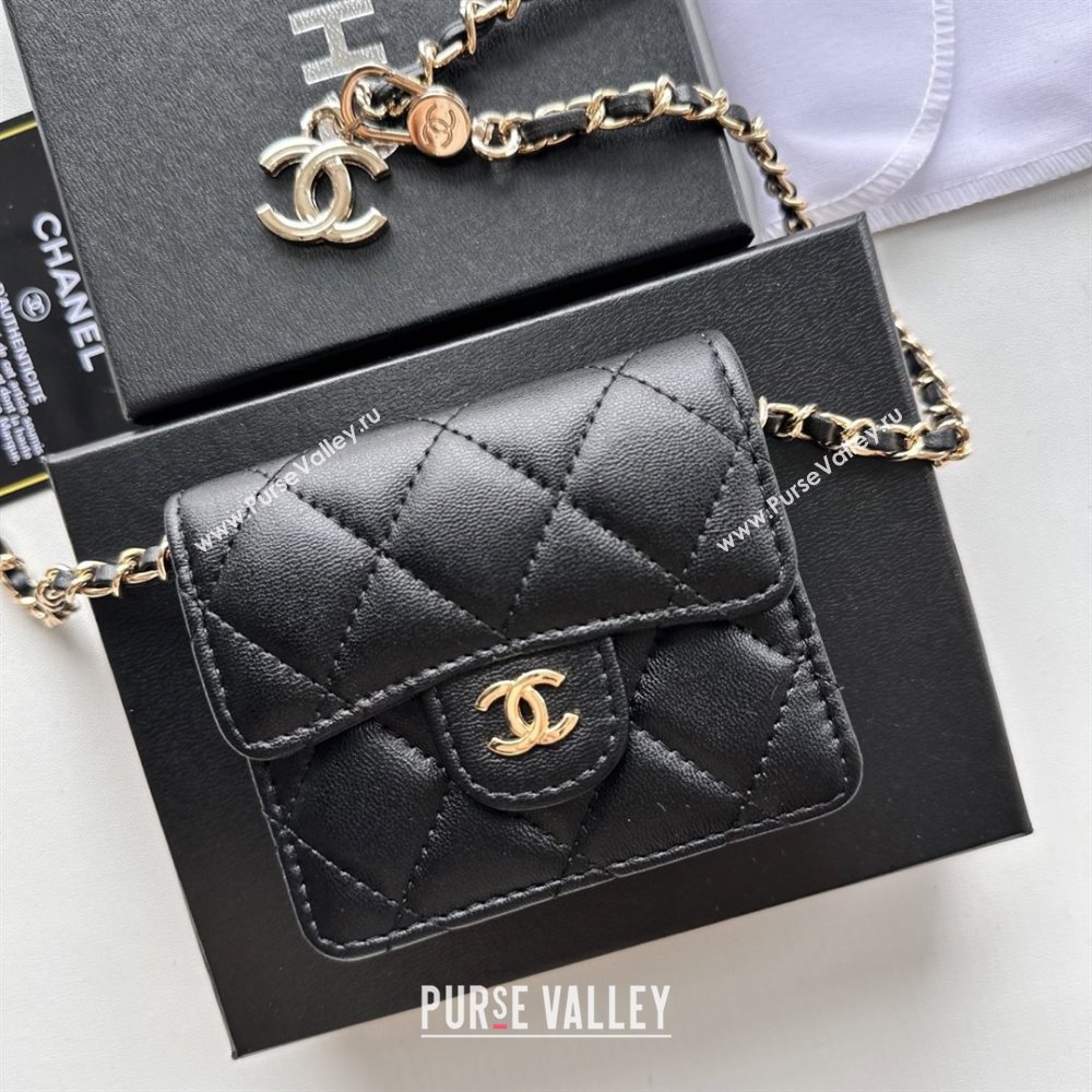 Chanel Chain Belt with Pouch in Smooth Leather 2016025 Black/Gold 2025 (99-25122313)