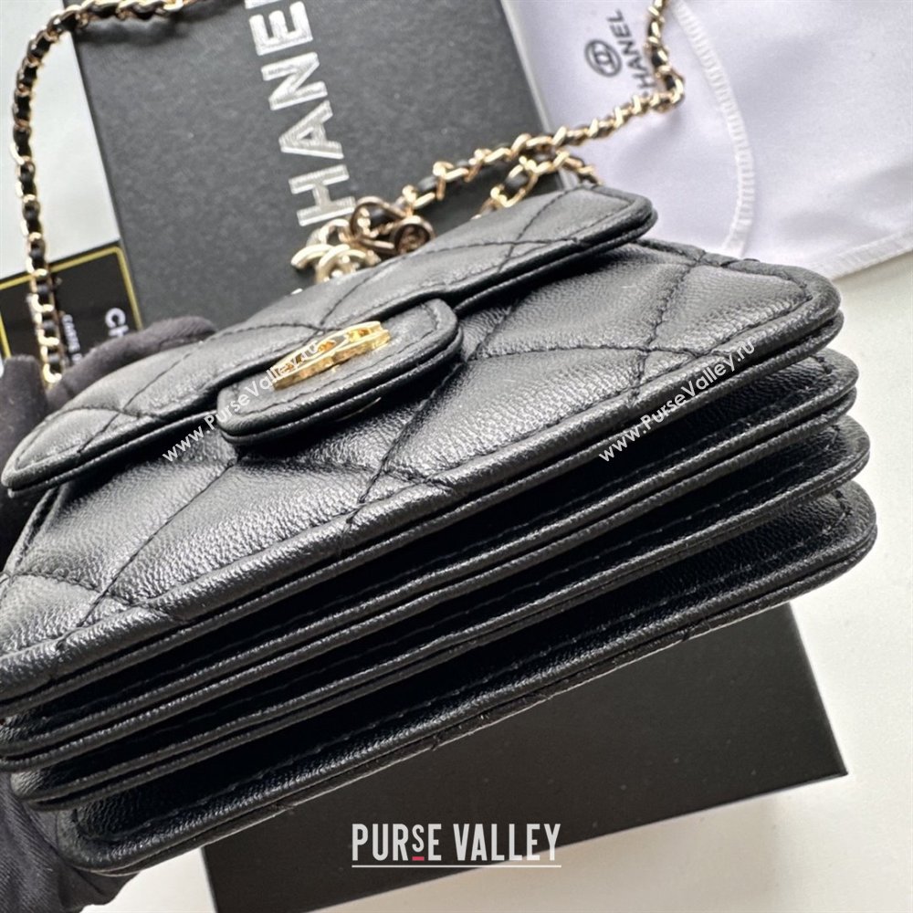 Chanel Chain Belt with Pouch in Smooth Leather 2016025 Black/Gold 2025 (99-25122313)