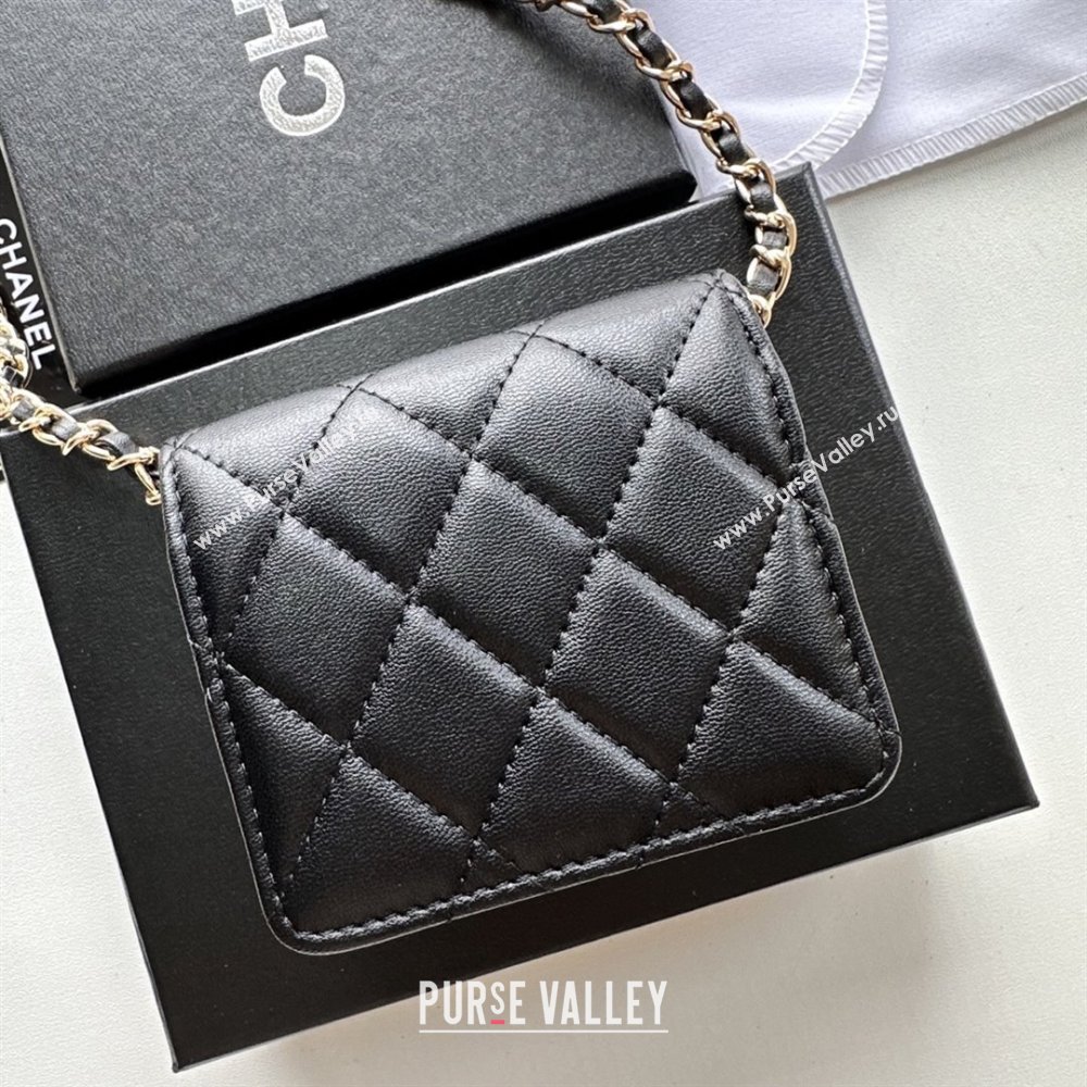 Chanel Chain Belt with Pouch in Smooth Leather 2016025 Black/Gold 2025 (99-25122313)