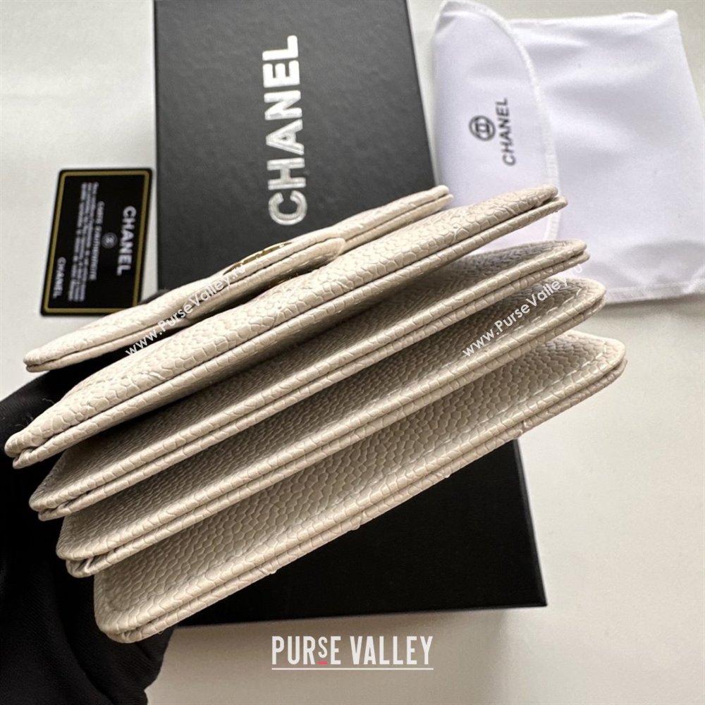 Chanel Chain Belt with Pouch in Grainy Leather 2016025 Beige/Gold 2025 (99-25122320)