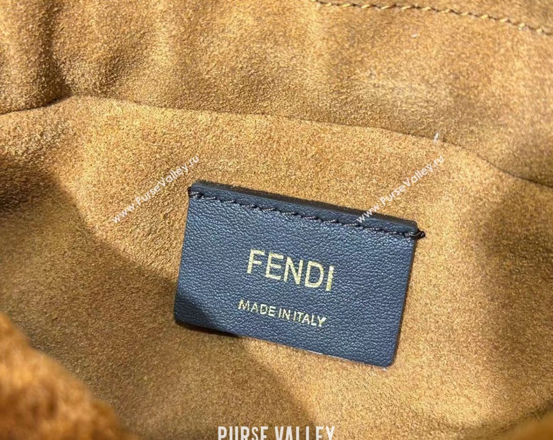 Fendi Mamma Baguette Small Bag in Shearling 8693S Brown 2025 Top (CL-25122344)