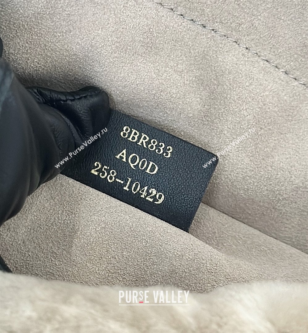 Fendi Mamma Baguette Medium Bag in Shearling 8693L Grey 2025 Top (CL-25122345)