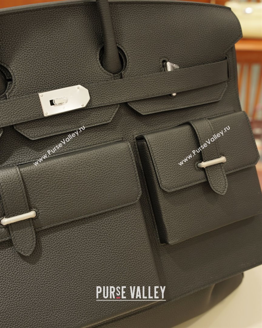 Hermes Multipockets Birkin HAC 50 Bag in Togo Leather Black/Silver 2025(Handmade) (XX-25122603)