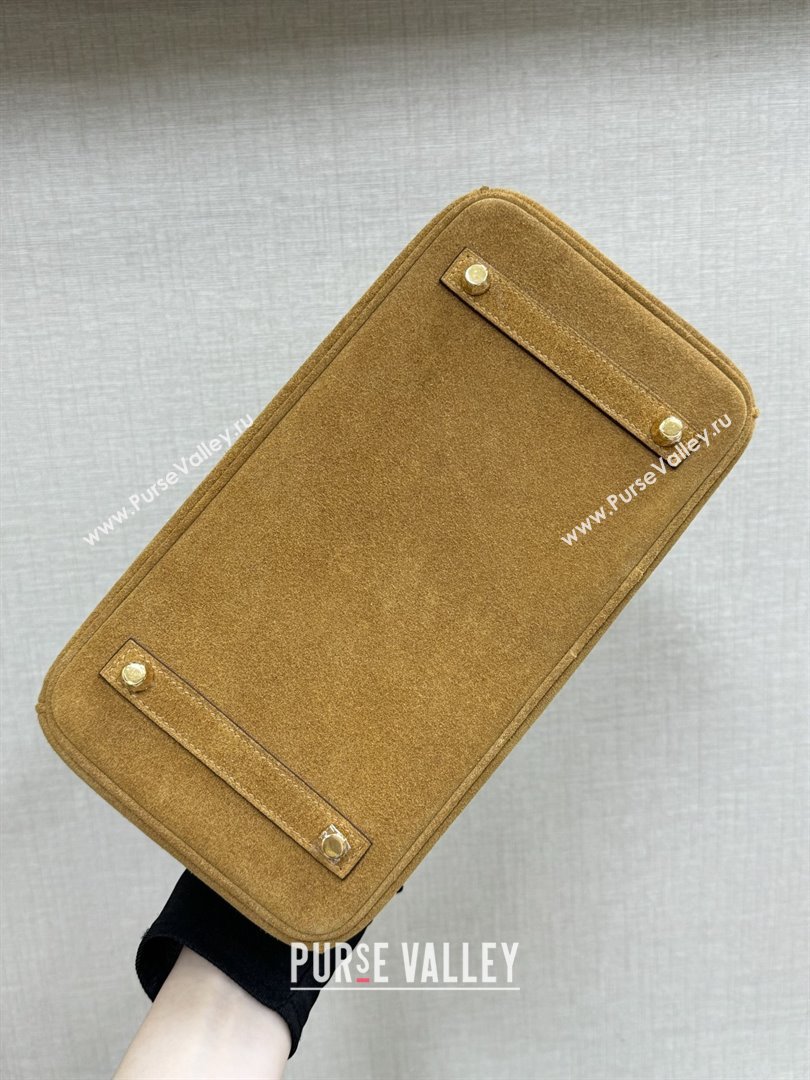 Hermes Birkin 25/30 Bag in Suede Leather Camel/Gold 2025(Handmade) (XX-25122605)