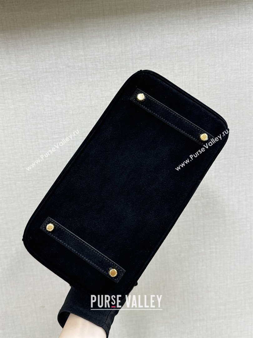 Hermes Birkin 25/30 Bag in Suede Leather Black/Gold 2025 (XX-25122608)