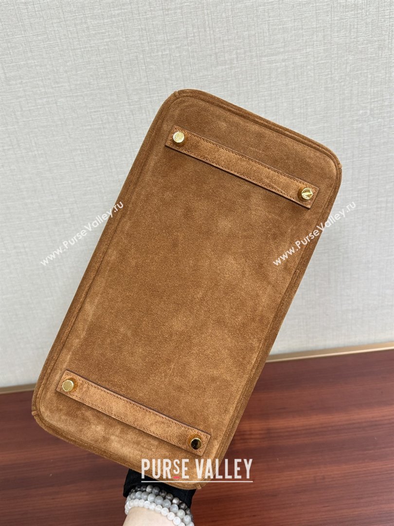 Hermes Birkin 25/30 Bag in Suede Leather Brown/Gold 2025(Handmade) (XX-25122612)