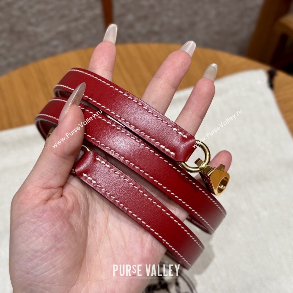 Hermes Kelly 25 Bag in Box Leather 5X Rouge Piment/Gold 2025(Handmade) (XX-25122615)