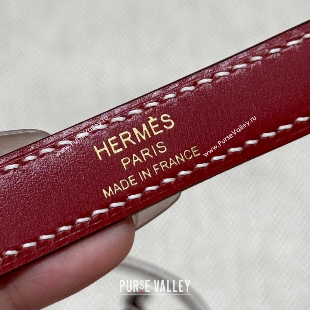 Hermes Kelly 25 Bag in Box Leather 5X Rouge Piment/Gold 2025(Handmade) (XX-25122615)