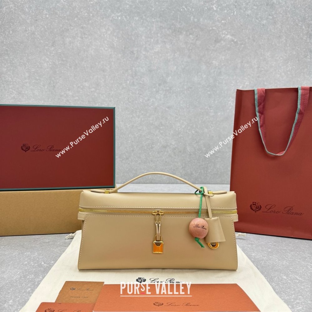 Loro Piana Extra Clutch L29 in Smooth Calfskin 1971 Apricot 2025 (NM-25122516)