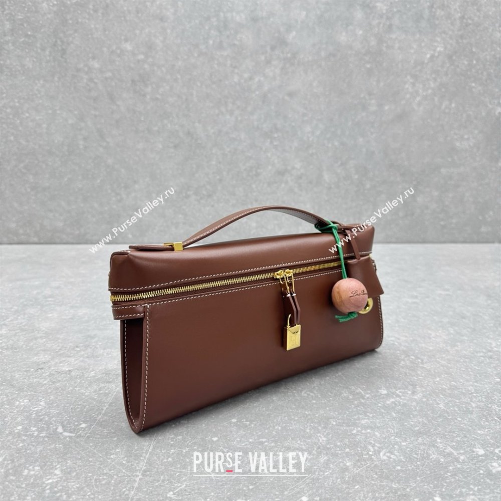 Loro Piana Extra Clutch L29 in Smooth Calfskin 1971 Burnt Tan 2025 (NM-25122517)