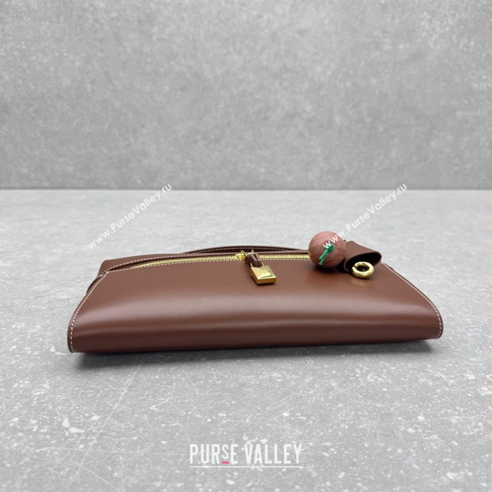 Loro Piana Extra Clutch L29 in Smooth Calfskin 1971 Burnt Tan 2025 (NM-25122517)