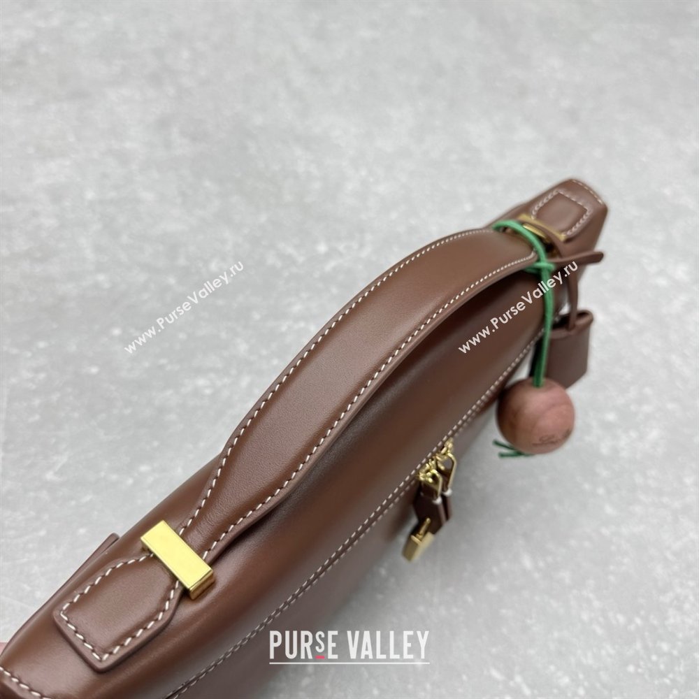 Loro Piana Extra Clutch L29 in Smooth Calfskin 1971 Burnt Tan 2025 (NM-25122517)