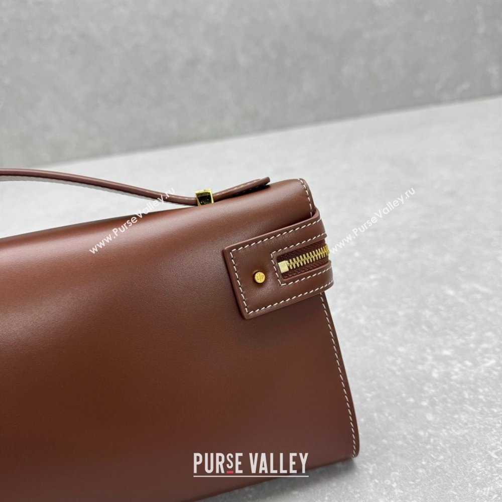 Loro Piana Extra Clutch L29 in Smooth Calfskin 1971 Burnt Tan 2025 (NM-25122517)