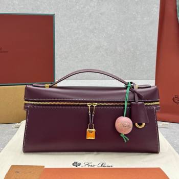 Loro Piana Extra Clutch L29 in Smooth Calfskin 1971 Burgundy 2025 (NM-25122518)